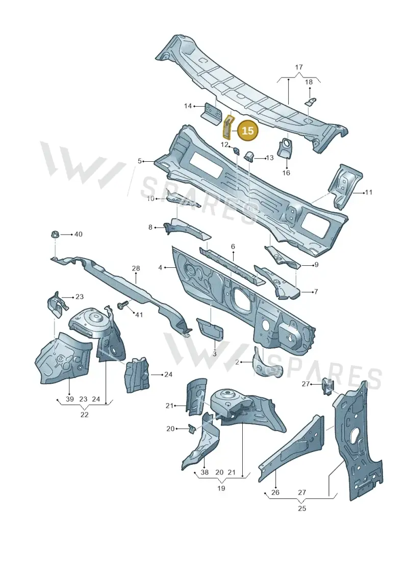 82A806101 — Audi A1 Sportback (2018-2025) diagram 592805500, position 15