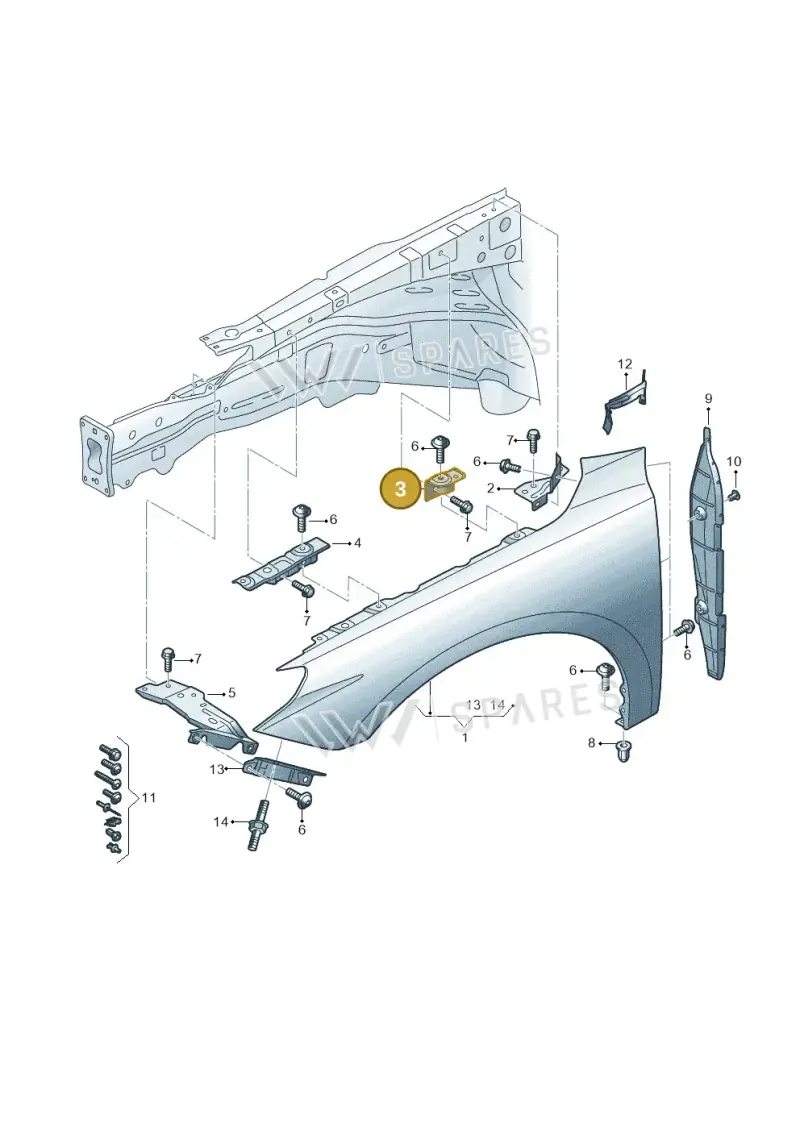 82A821327 — Audi A1 sportback 1.0 (2018-) diagram 592821000, position 3
