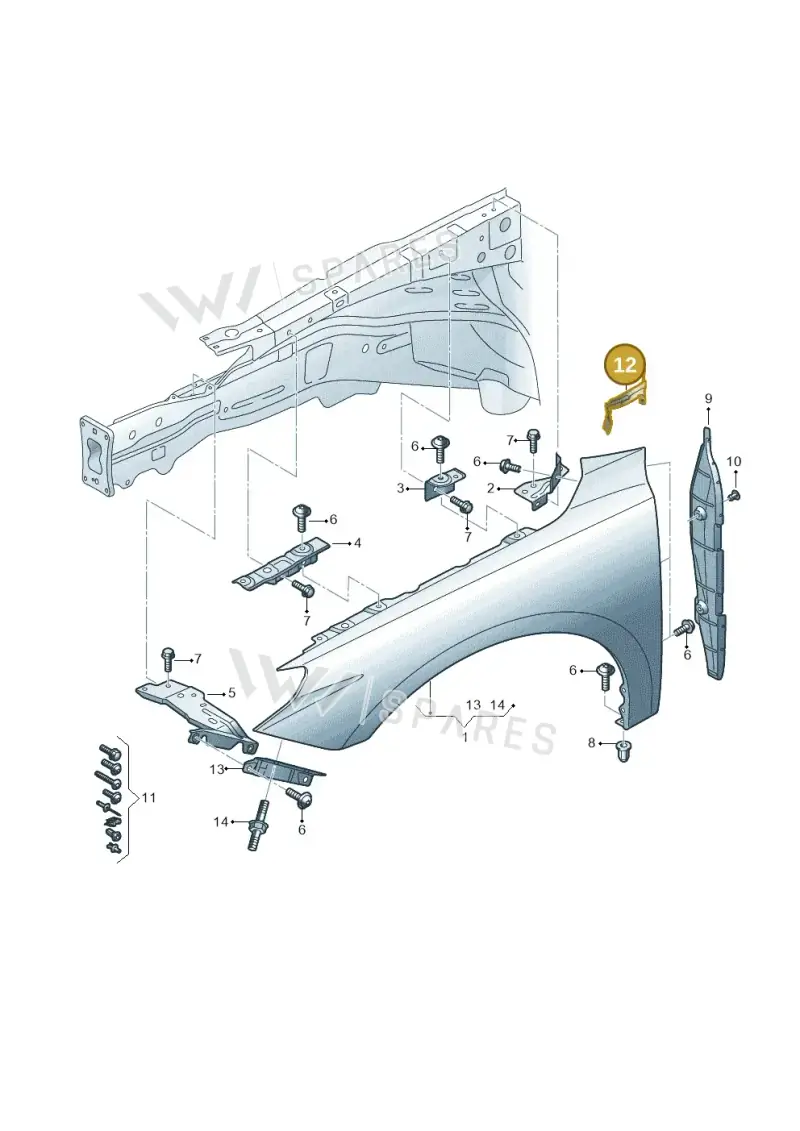 82A821653 — Audi A1 sportback 1.0 (2018-) diagram 592821000, position 12