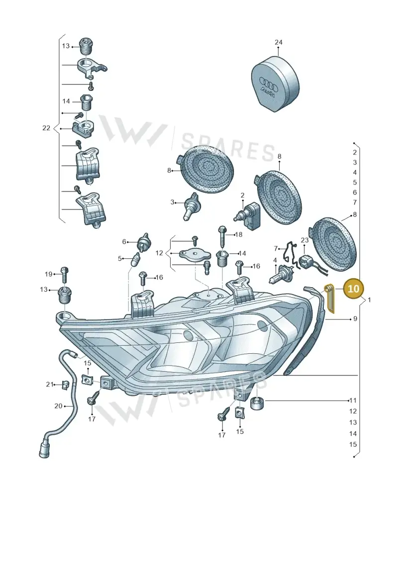 82A941041 — Audi A1 sportback 1.0 (2018-) diagram 592941000, position 10