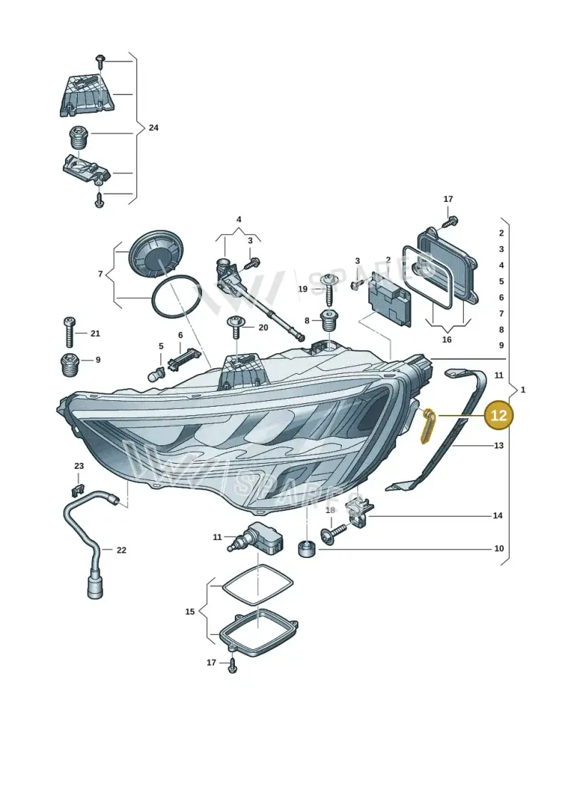 82A941041 — Audi A3 Sportback (2019-2021) diagram 596941005, position 12