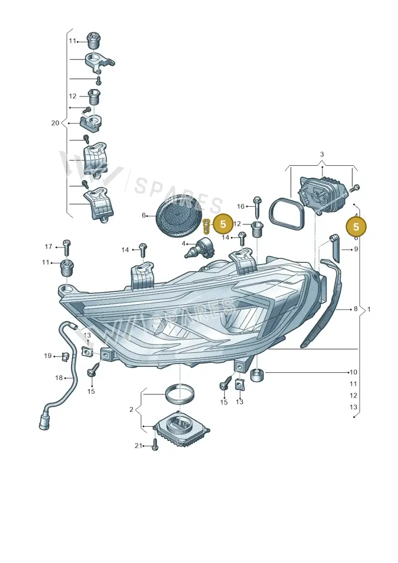 82A941741 — Audi A1 sportback 1.0 (2018-) diagram 592941050, position 5
