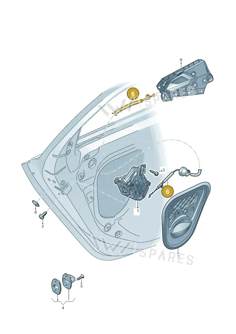 82G839085 — Audi A1 sportback 1.0 (2018-) diagram 592839030, position 6