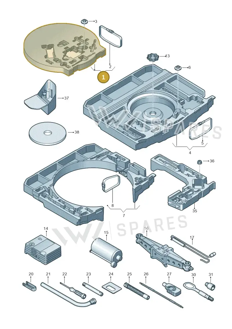 83A012109L — Audi Q3 (2018-2025) diagram 597011010, position 1