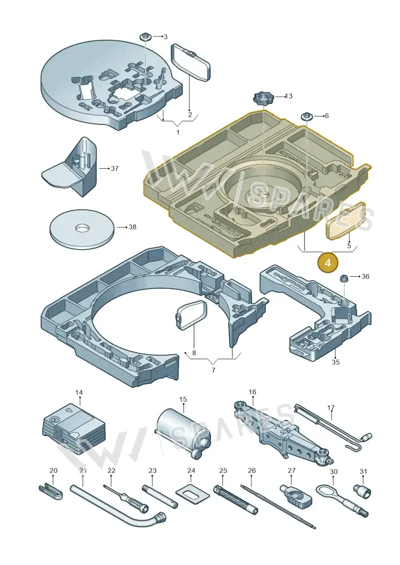 83A012109M — Audi Q3 (2018-2025) diagram 597011010, position 4