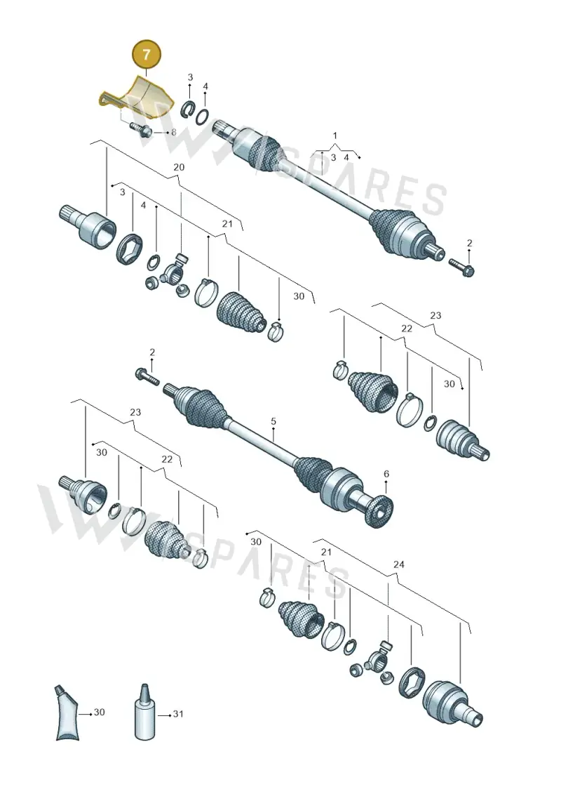 83A407720 — SEAT CUPRA Formentor (2020-) diagram 884407700, position 7