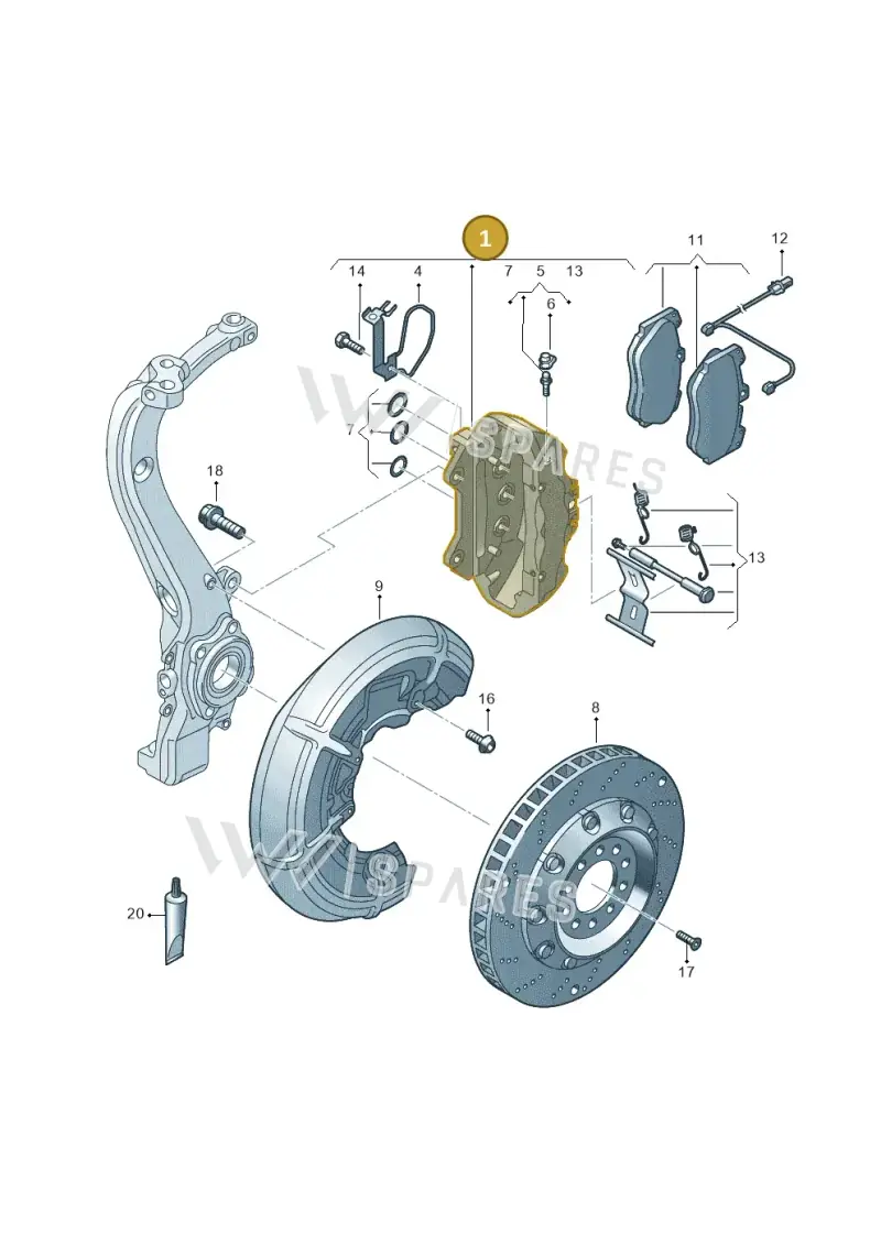 83A615108G — Audi RS Q3 Sportback (2019-2024) diagram 667615550, position 1