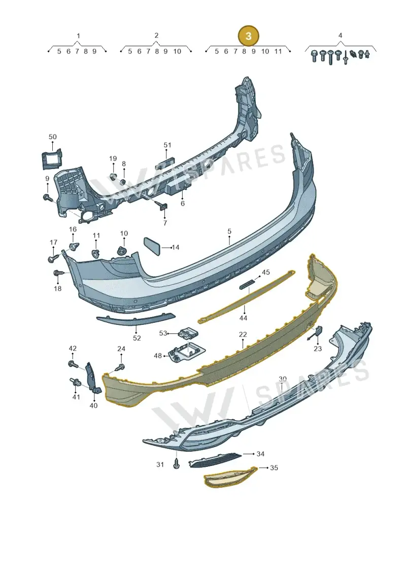 83A807067BGRU — Audi Q3 (2018-2025) diagram 597807700, position 3