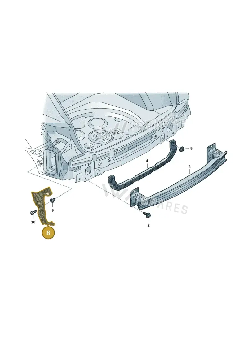 83A807453A — Audi RS Q3 Sportback (2019-2024) diagram f3z807500, position 8