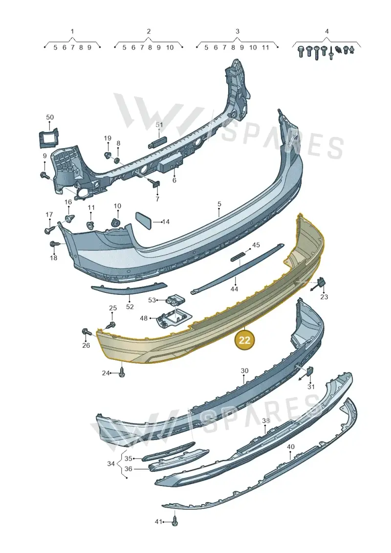 83A807521D4W3 — Audi Q3 (2018-2025) diagram 597807600, position 22