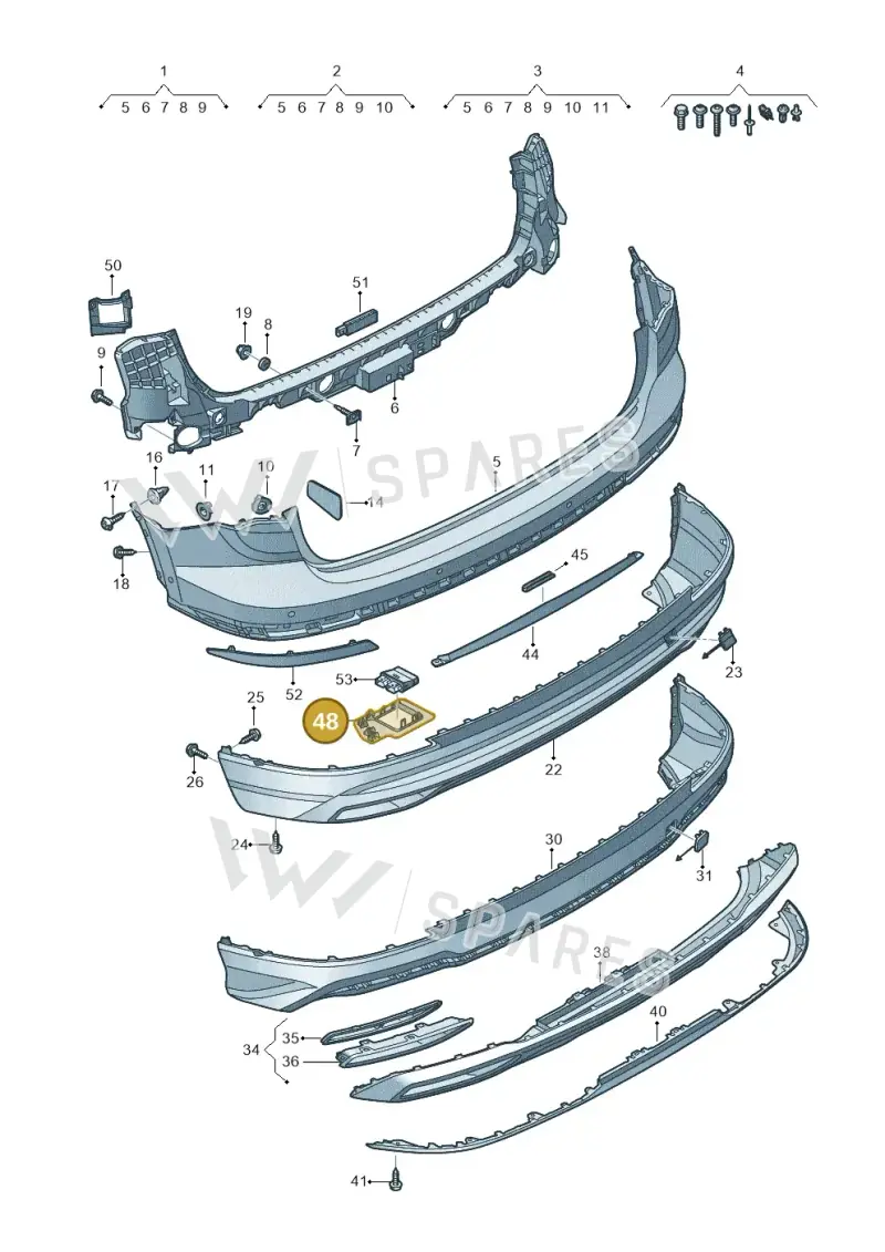 83A807652A — Audi Q3 quattro (2018-2019) diagram 597807600, position 48