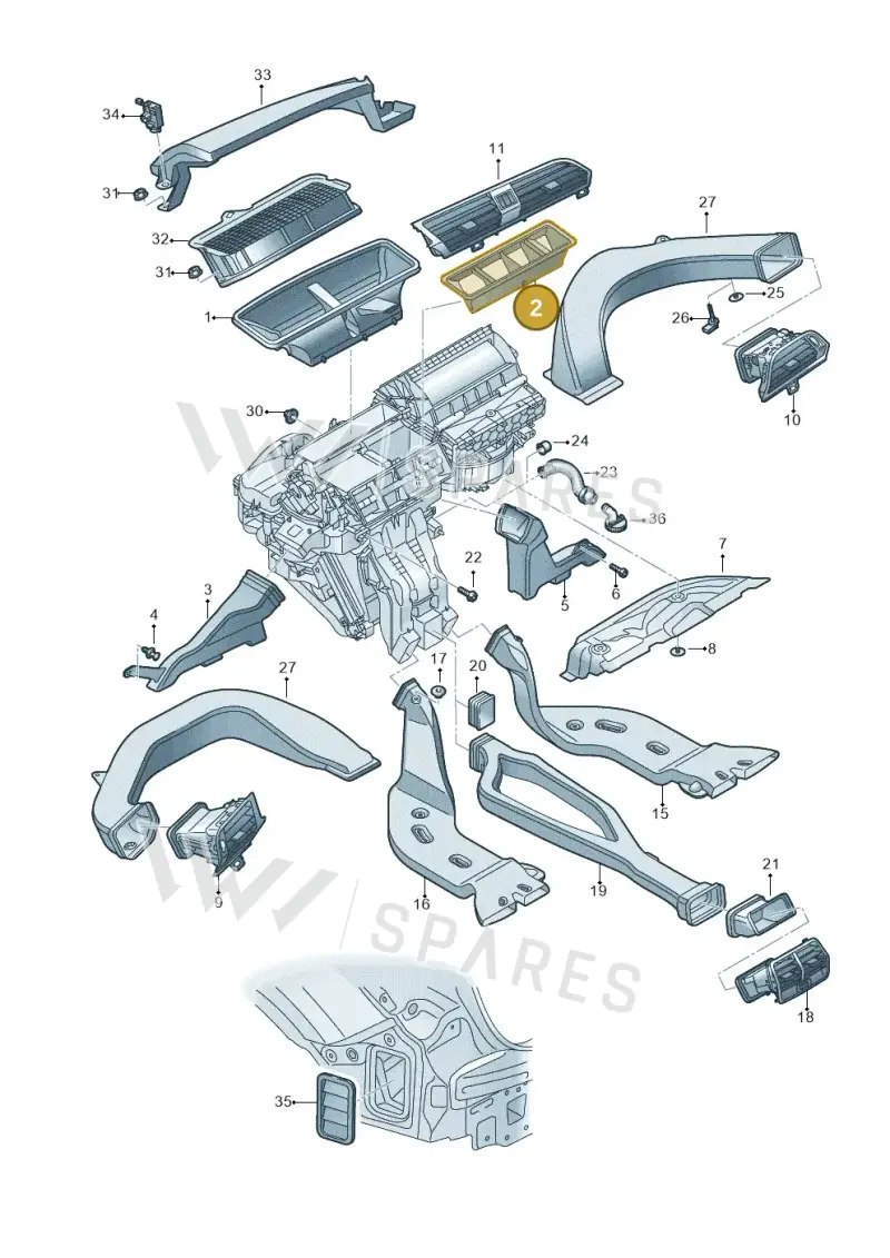 83A819081 — Audi RS Q3 Sportback (2019-2024) diagram 597819010, position 2