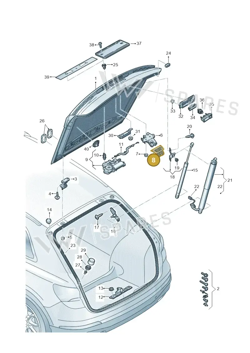 83A827520 — Audi Q4 Sportback (2021-2025) diagram 89a827000, position 8