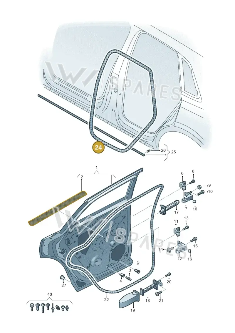 83A833721C — Audi RS Q3 Sportback (2019-2024) diagram 597833010, position 24