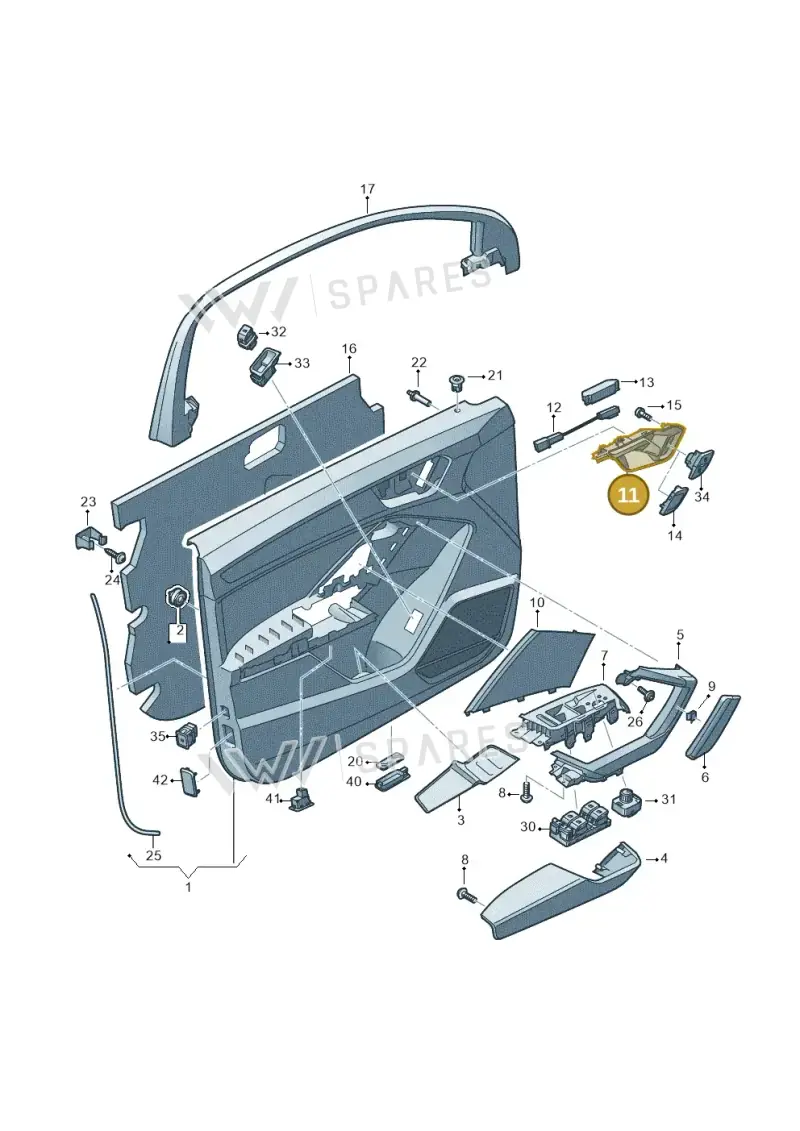 83A837020G4PK — Audi RS Q3 Sportback (2019-2024) diagram 597867000, position 11