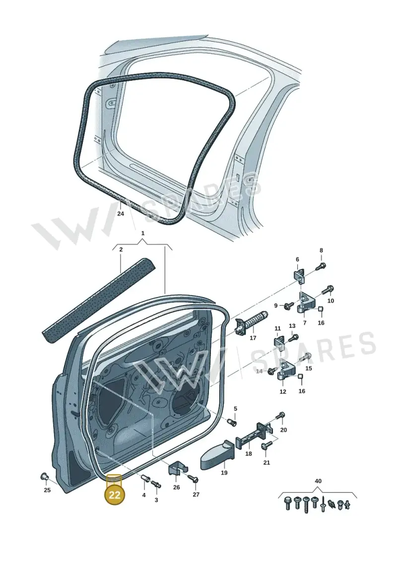 83A837912A — Audi RSQ3 Sportback (2019-2024) diagram f3z831010, position 22