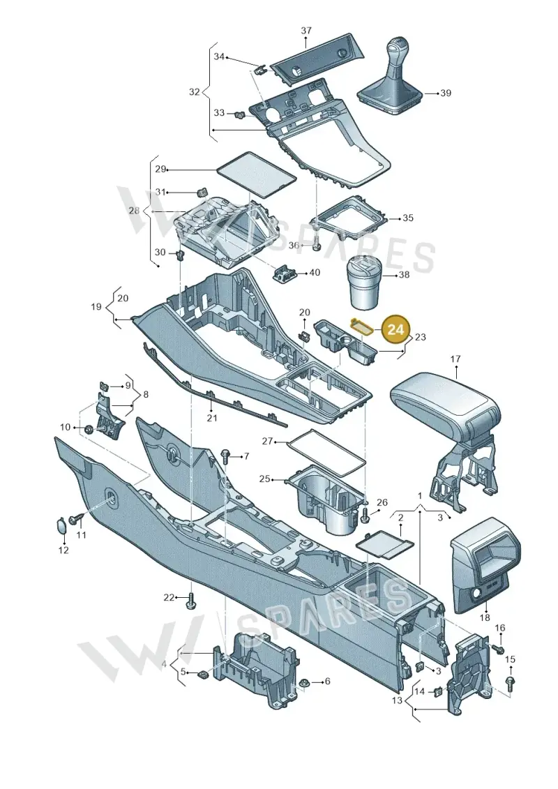 83A863078 — Audi RS Q3 Sportback (2019-2024) diagram 597863500, position 24