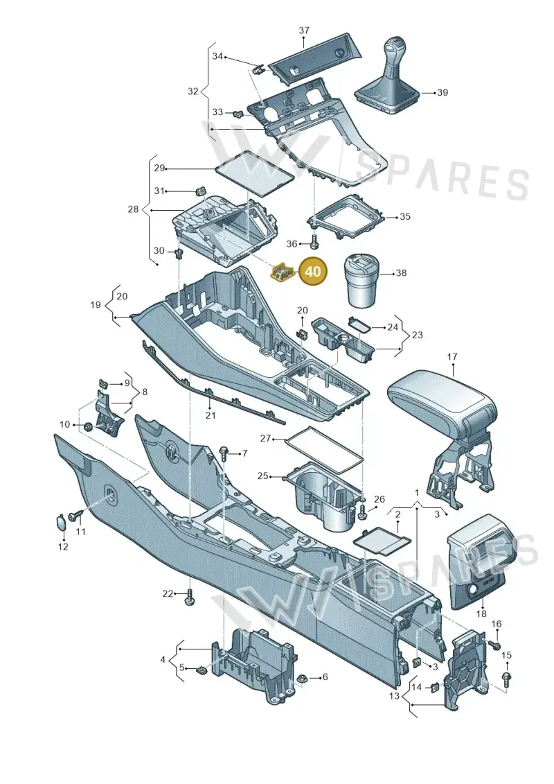 83A8632764PK — Audi RS Q3 Sportback (2019-2024) diagram 597863500, position 40