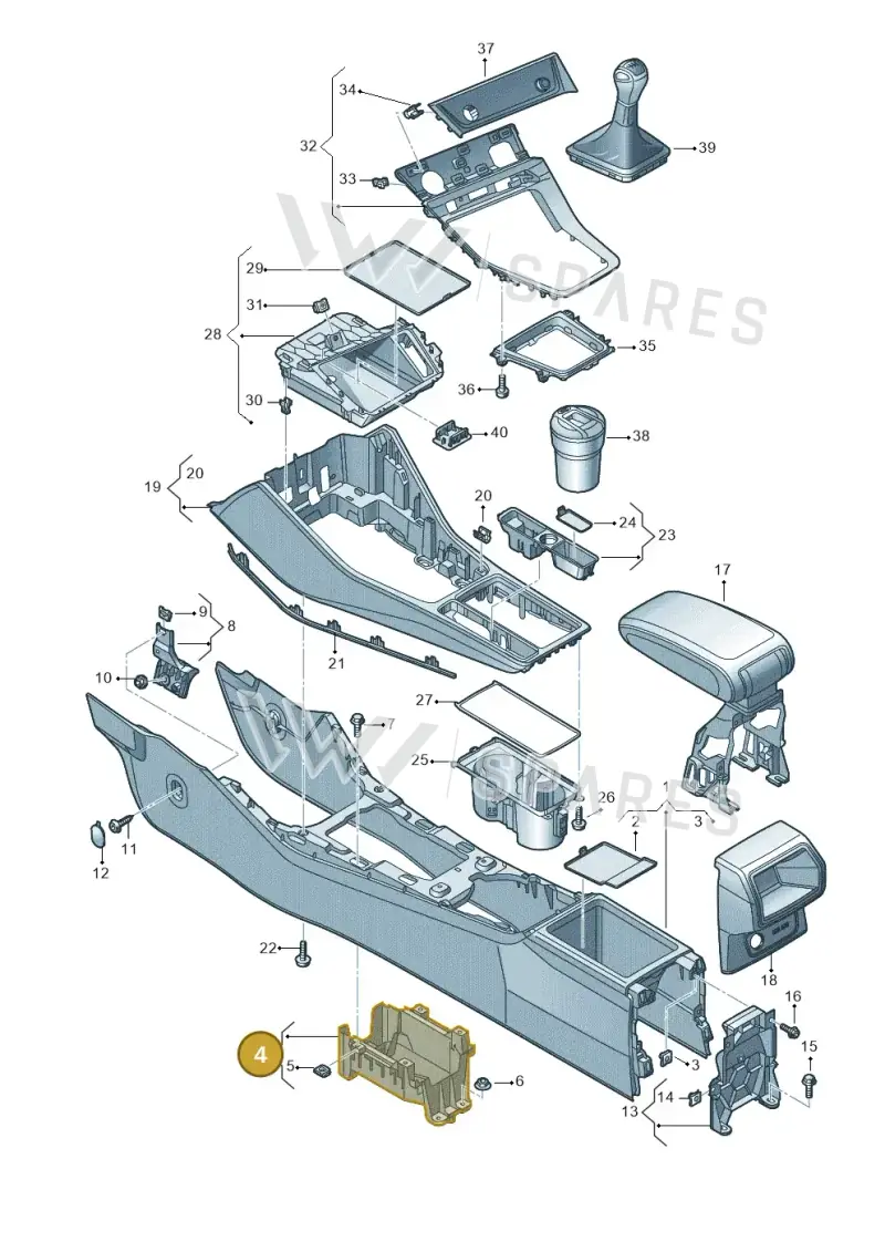 83A863531 — Audi RS Q3 Sportback (2019-2024) diagram 597863500, position 4