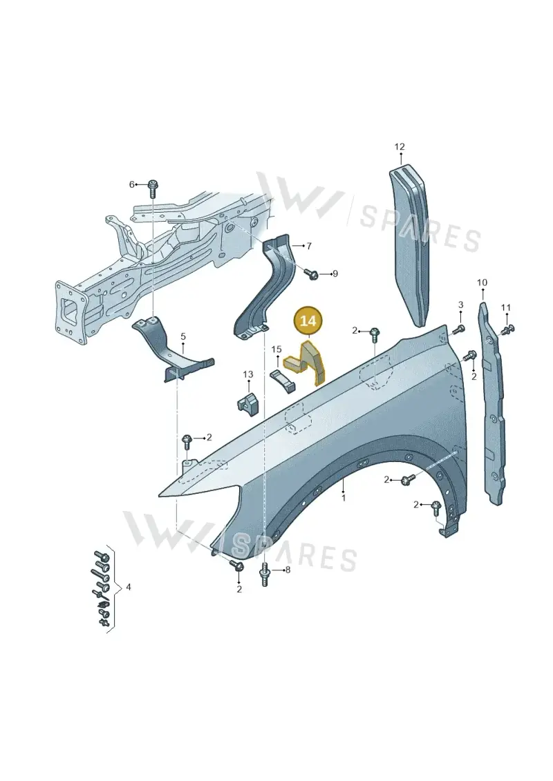 83A864238A — Audi RSQ3 Sportback (2019-2024) diagram 597821000, position 14