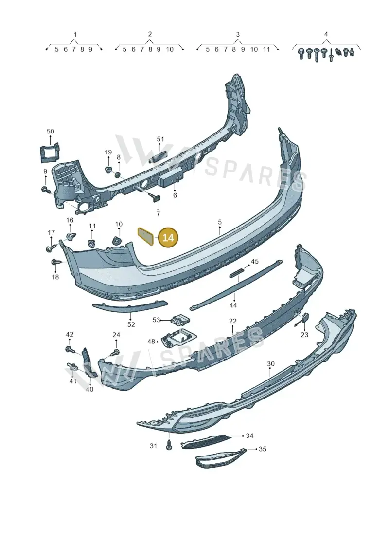 83A864734 — Audi Q3 (2018-2025) diagram 597807700, position 14