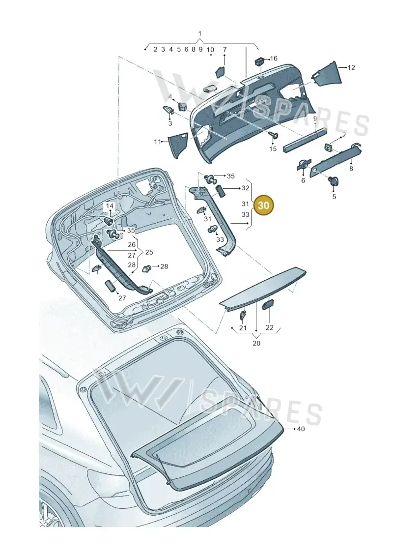 83A8676084PK — Audi RS Q3 Sportback (2019-2024) diagram 597867090, position 30