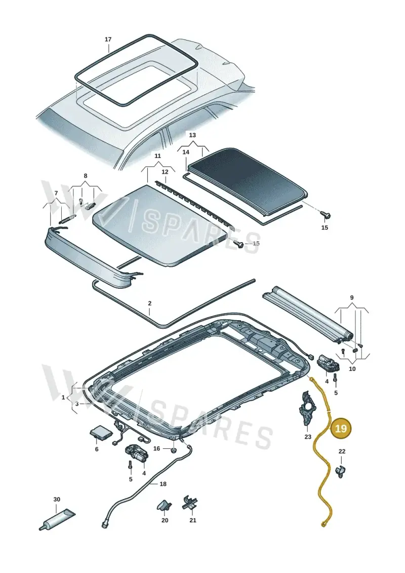 83A877203A — Audi RSQ3 Sportback (2019-2024) diagram 597877001, position 19