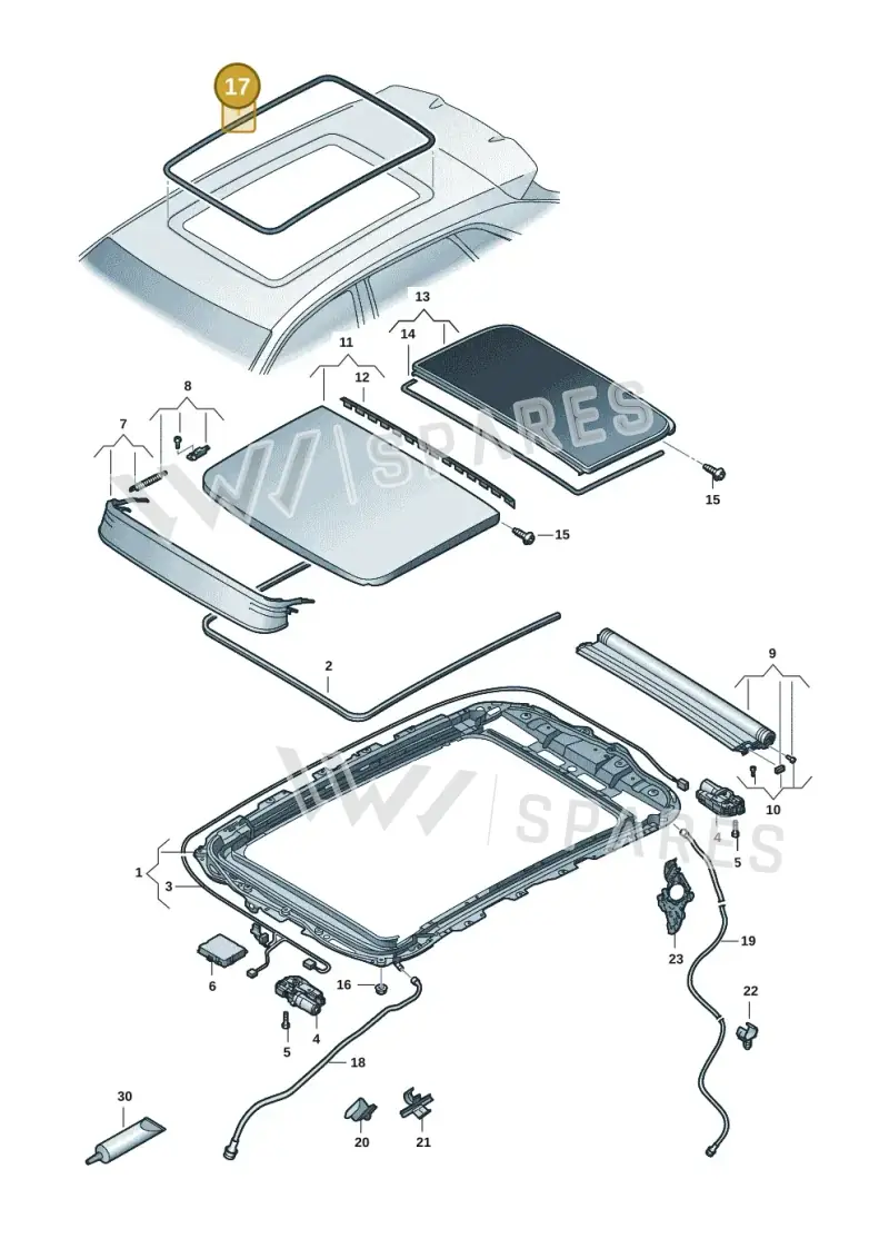 83A877459A — Audi RS Q3 Sportback (2019-2024) diagram 597877001, position 17