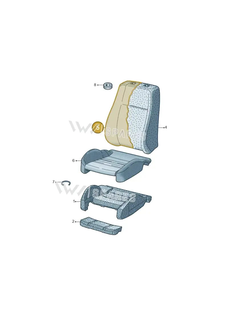 83A881805CRKC — Audi Q3 (2018-2025) diagram 764881600, position 5