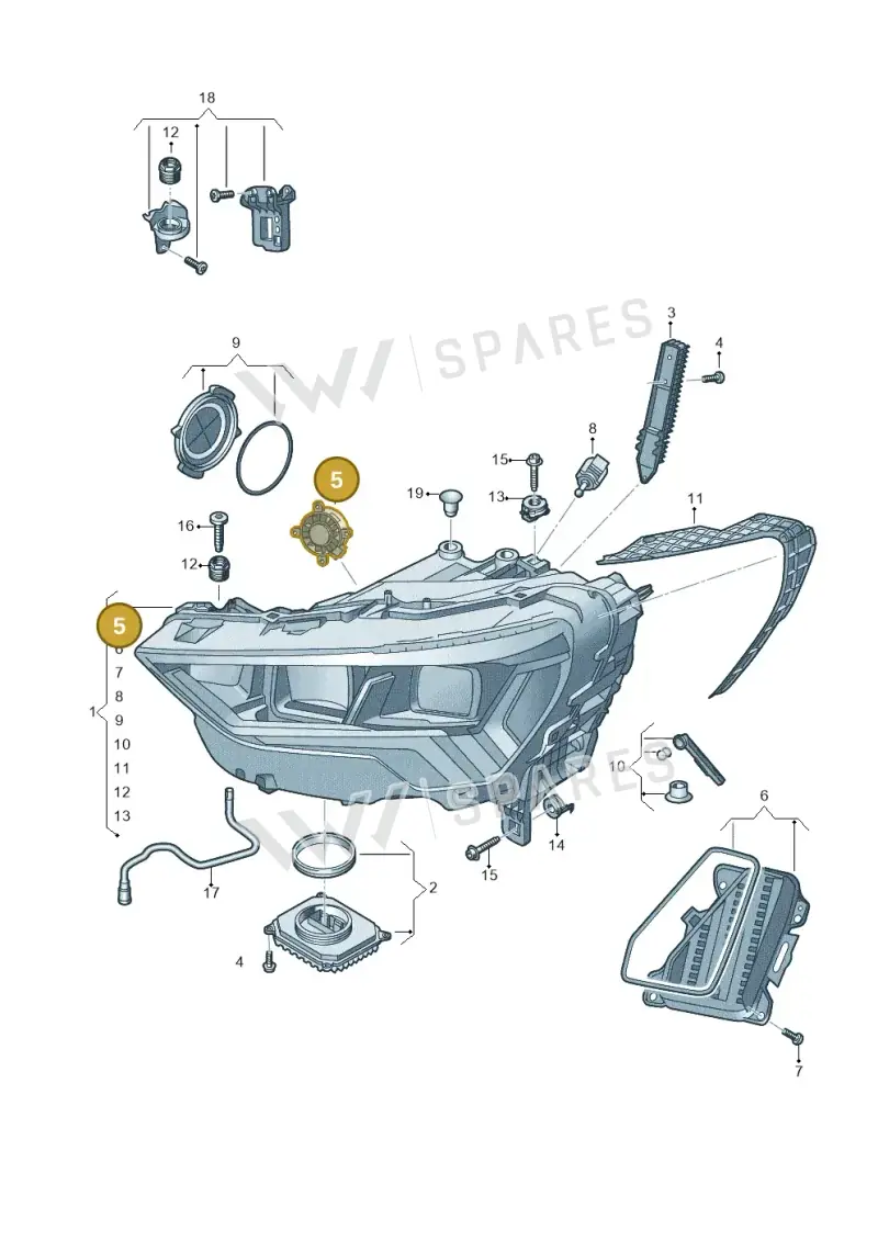 83A907463 — Audi RS Q3 Sportback (2019-2024) diagram 597941010, position 5