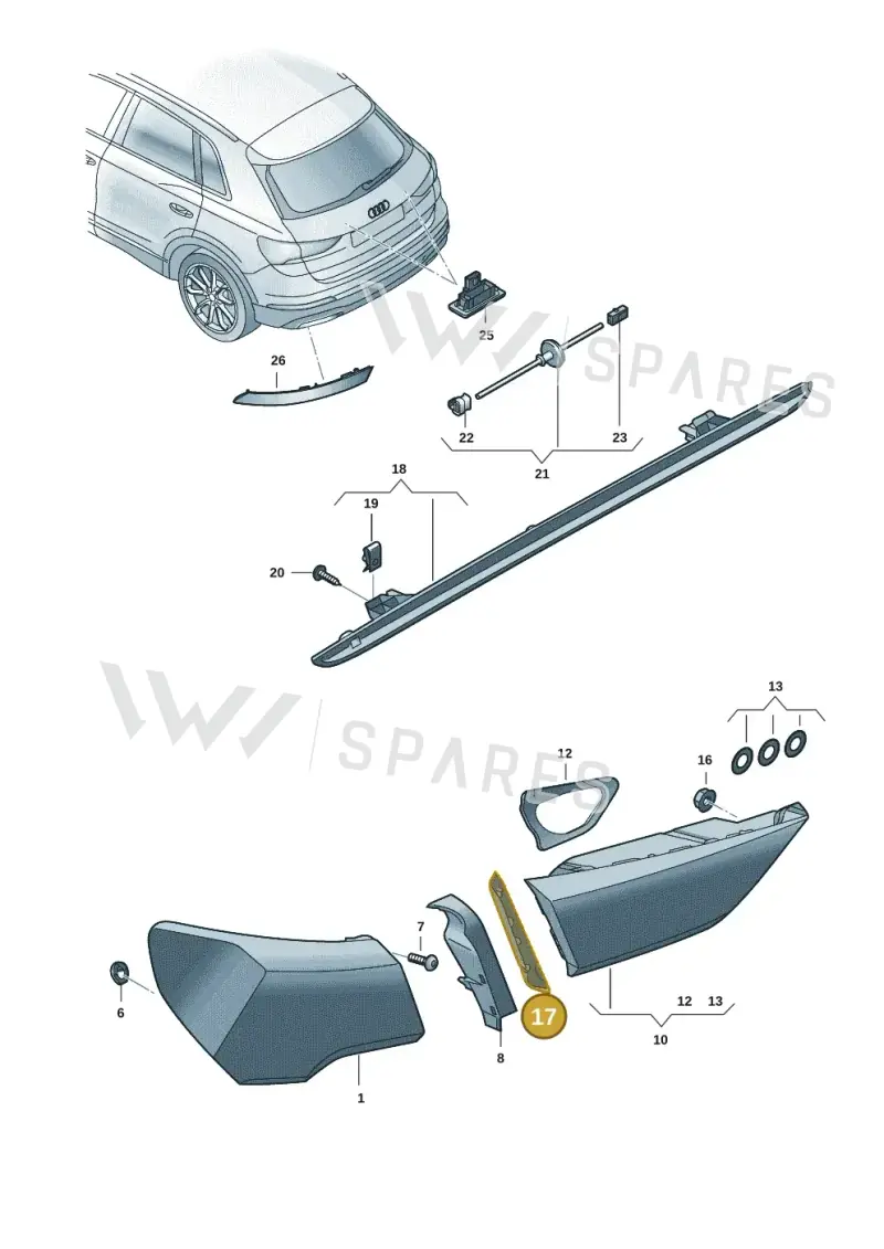 83A945255 — Audi RSQ3 Sportback (2019-2024) diagram f3z945000, position 17
