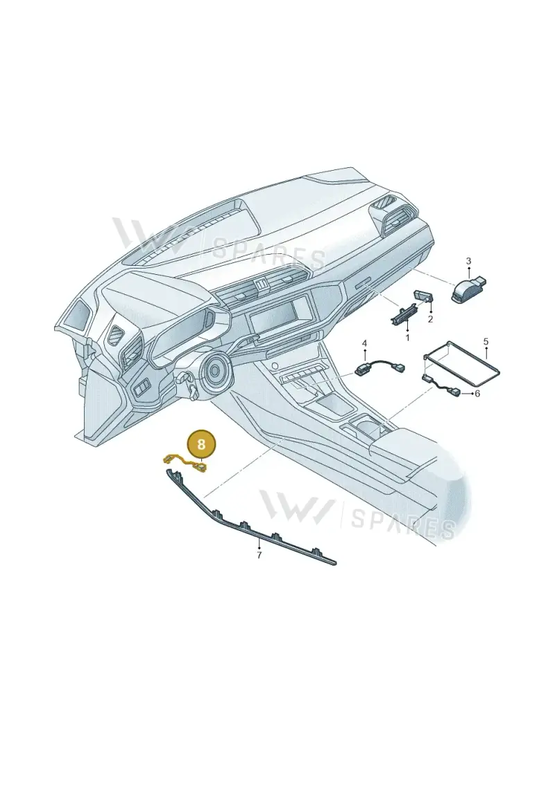 83A947356E — Audi RSQ3 Sportback (2019-2024) diagram 597947120, position 8