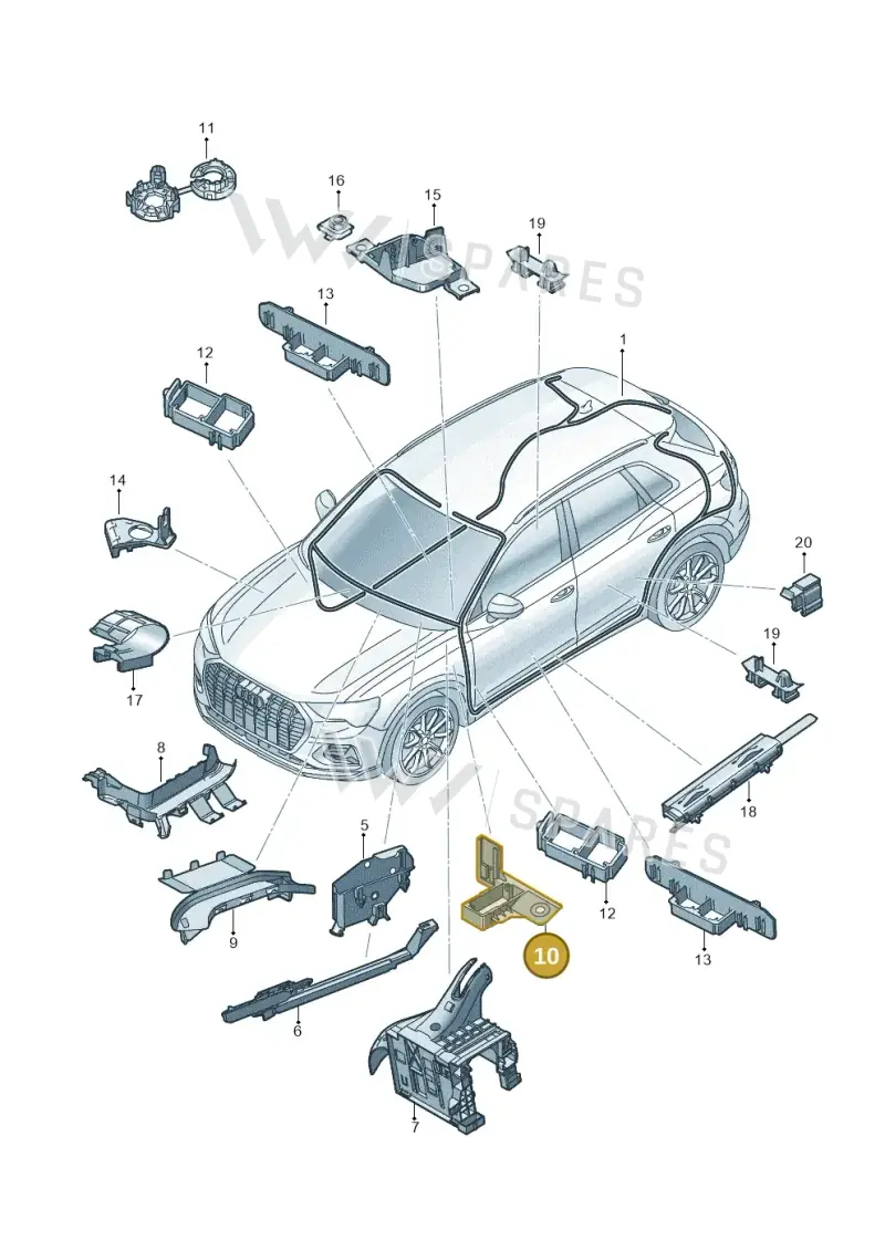 83A971845A — Audi RS Q3 Sportback (2019-2024) diagram 597971800, position 10