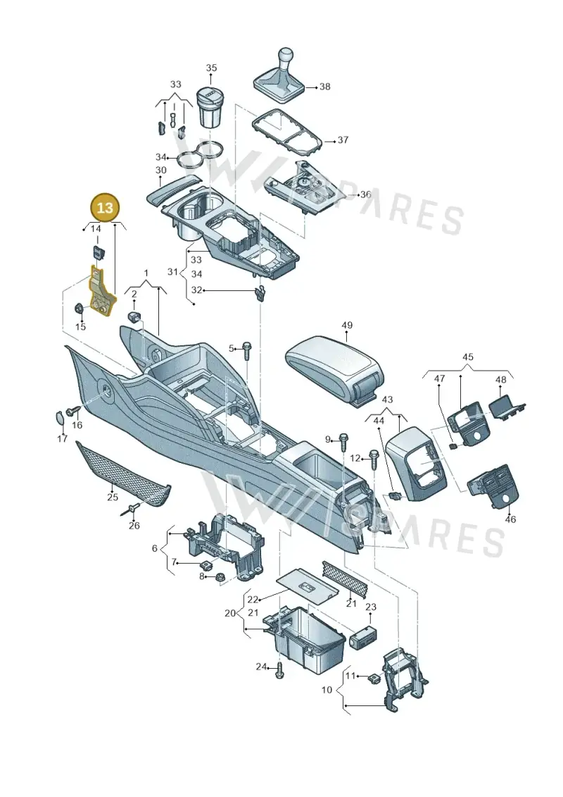 83B863615 — Audi A3 Cabriolet (2016-2020) diagram 778863500, position 13