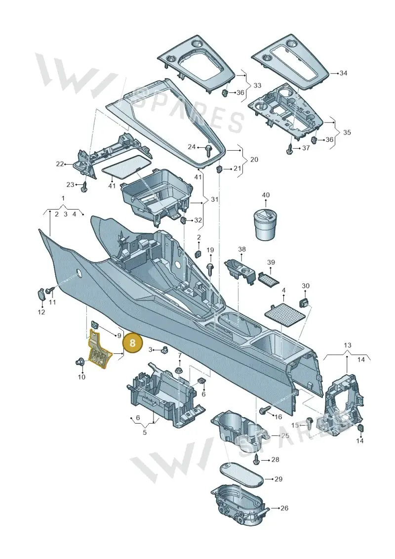 83B863616 — Audi A3 Sportback (2019-2025) diagram 596863500, position 8
