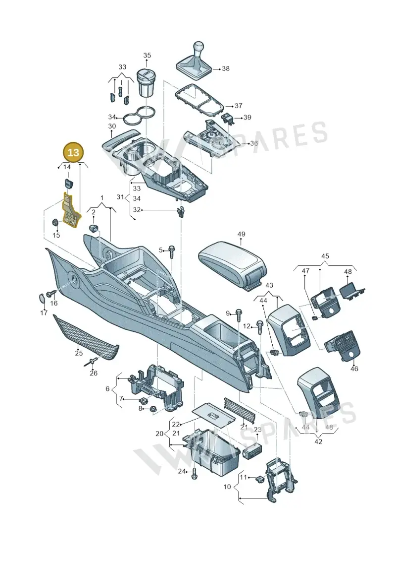83B863616 — Audi RS3 Limousine (2017-2020) diagram 745863500, position 13