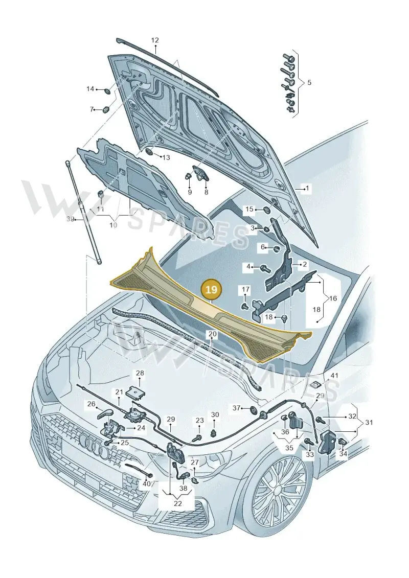 83C819403A9B9 — Audi RS Q3 Sportback (2019-2024) diagram 597823000, position 19