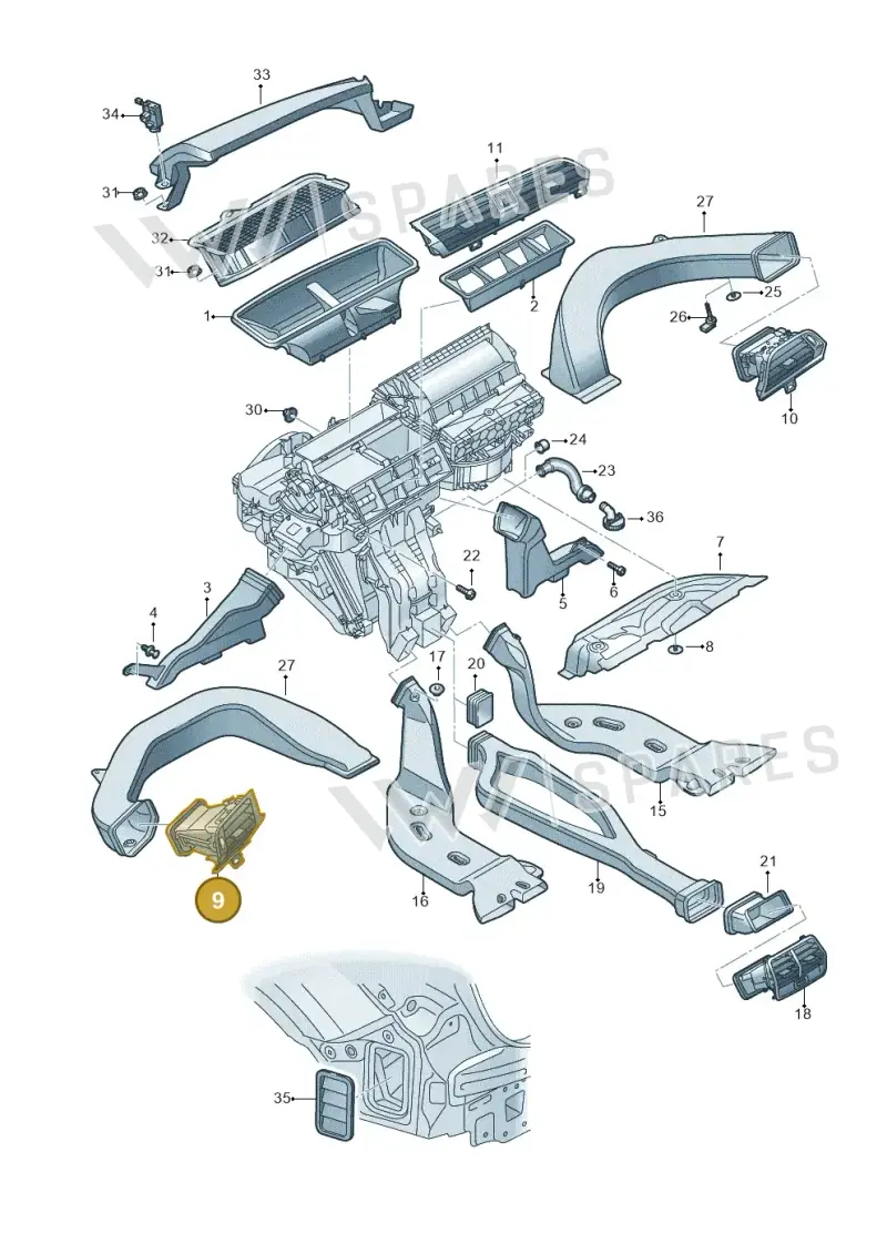 83C8209016PS — Audi RSQ3 Sportback (2019-2024) diagram 597819010, position 9