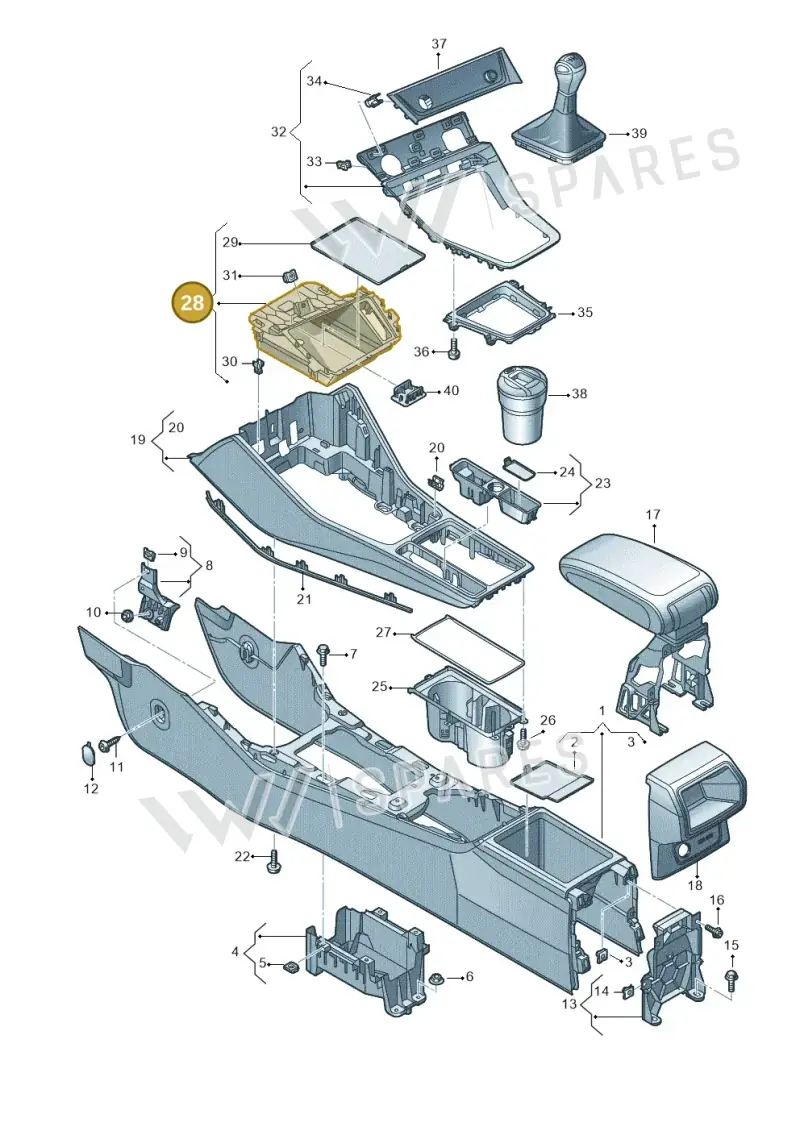 83C857925C6PS — Audi RS Q3 Sportback (2019-2024) diagram 597863500, position 28
