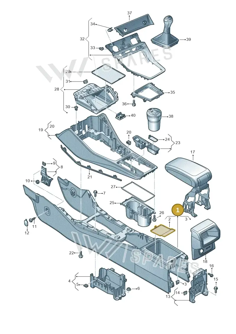 83C863241B4PK — Audi Q3 (2018-2025) diagram 597863500, position 1