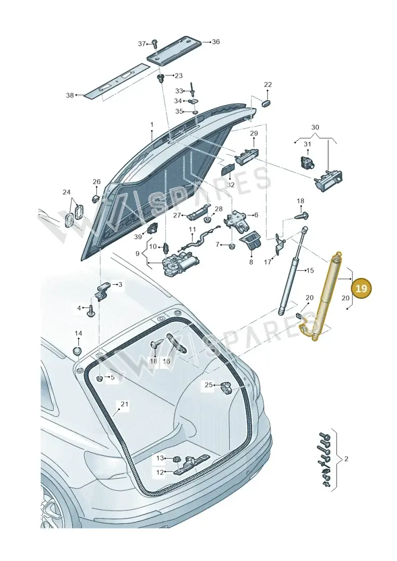 83F827851F — Audi RS Q3 Sportback (2019-2024) diagram 597827000, position 19