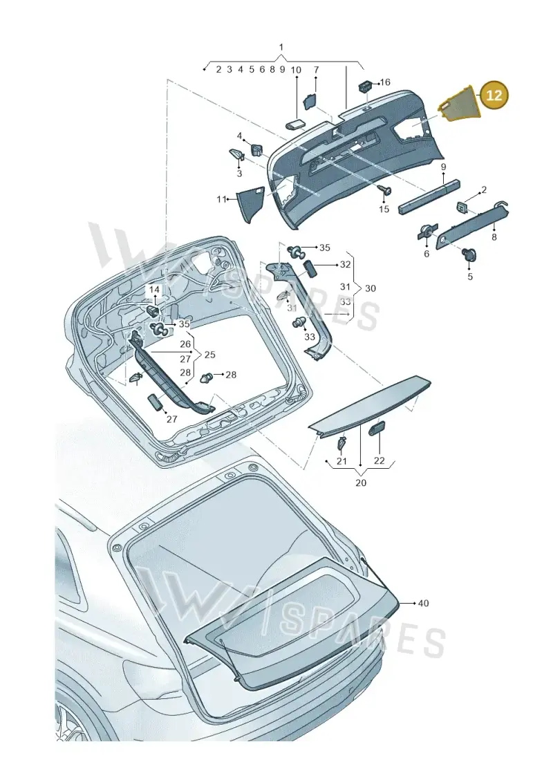 83F867658A4PK — Audi RSQ3 Sportback (2019-2024) diagram 597867090, position 12