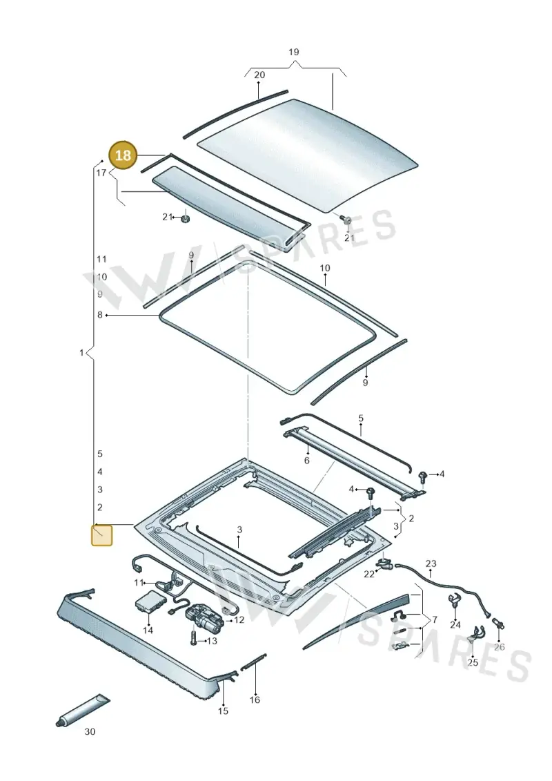 83F877441 — Audi RSQ3 Sportback (2019-2024) diagram 597877010, position 18