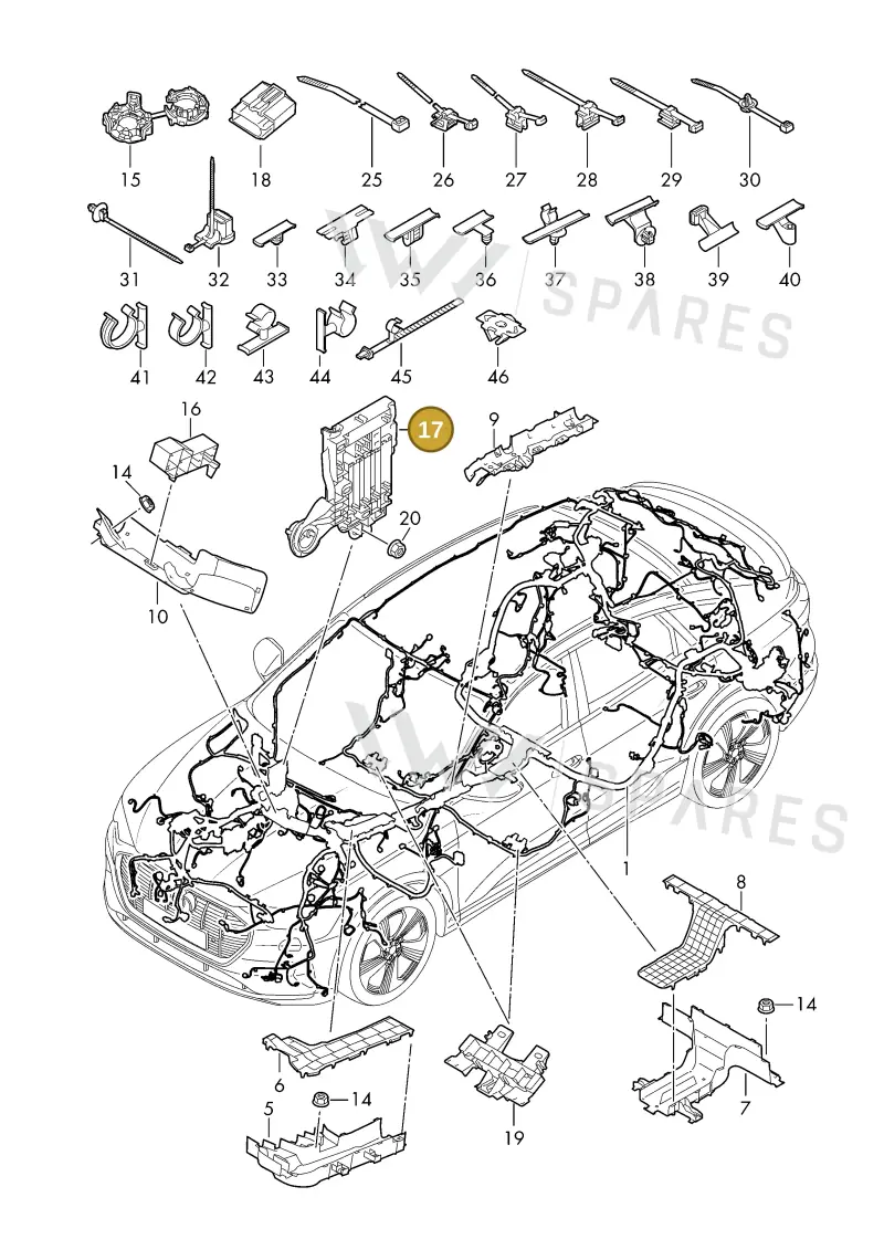85B971845B — Audi Q6 e-tron (2023-2025) diagram f5s971800, position 17