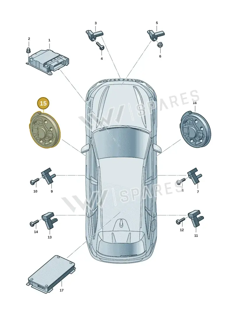 85E959354A — Audi A5 Limo 2.0 (2024-) diagram 8wk959300, position 15