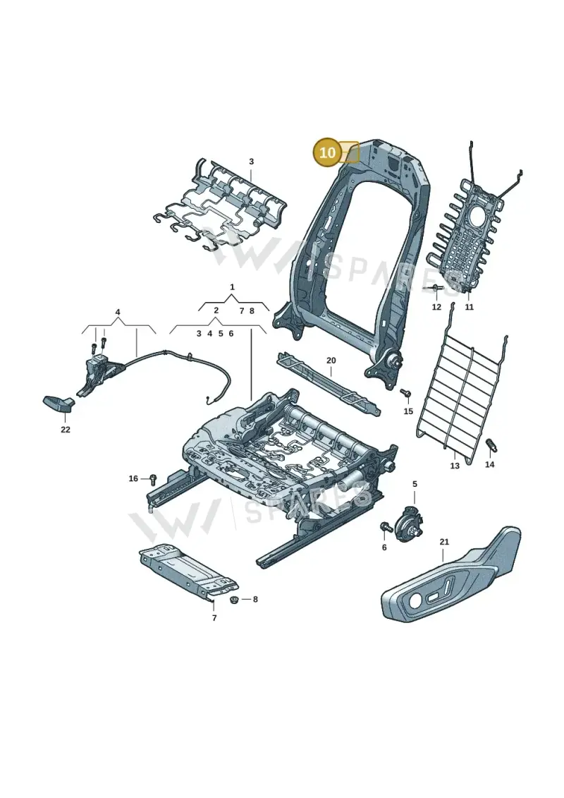 85H881516 — Audi A5 Limo 2.0 (2024-) diagram 8wy881000, position 10