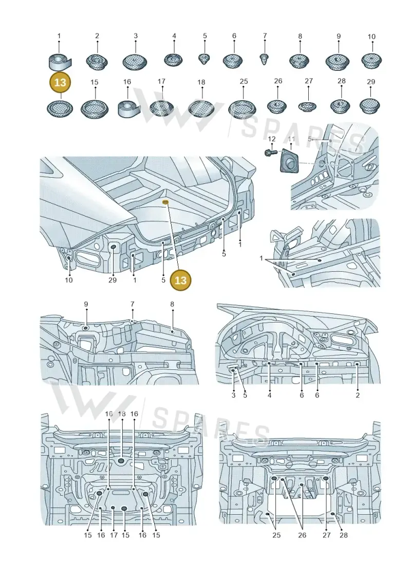 867971908 — Audi RS7 Sportback (2019-) diagram 435803360, position 13