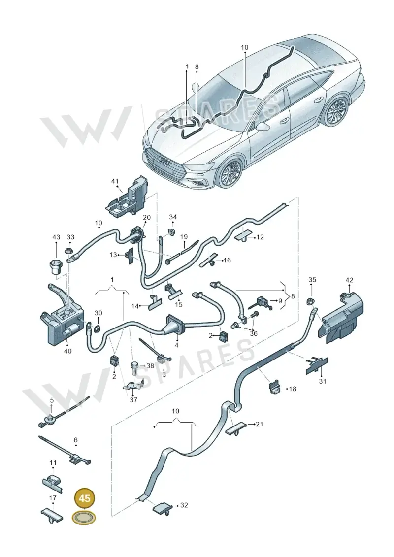 867971908 — Audi A6 2.0 (2018-) diagram 435972000, position 45