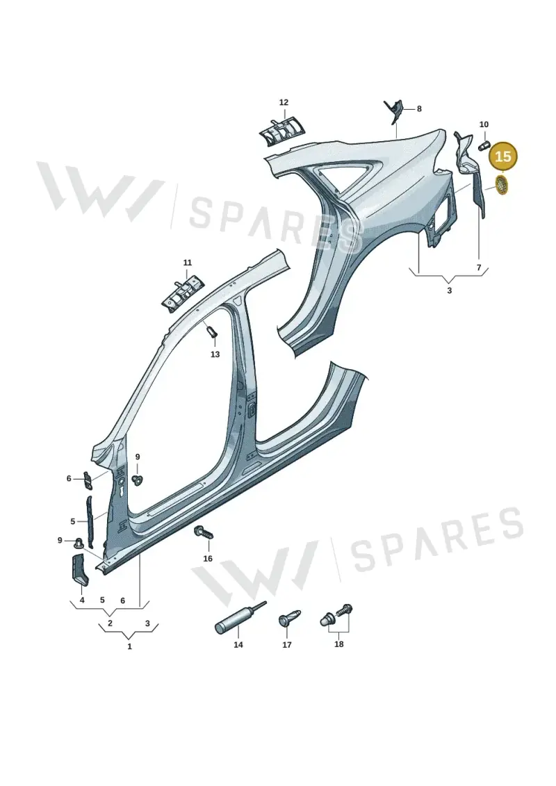 867971908 — Audi A5 Limo 2.0 (2024-) diagram 8wh809050, position 15
