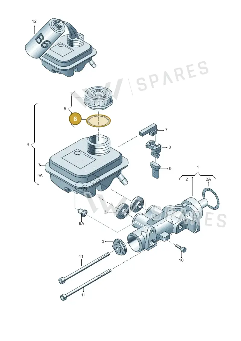 893611347 — Audi R8 Spyder (2015-2024) diagram 153611100, position 6